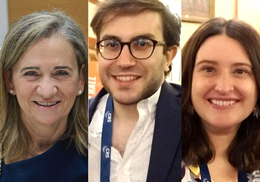 From left to right: María José Alonso (editor of the article), Juan Aparicio (Complutense University of Madrid) and Ana Melero (University of Valencia).